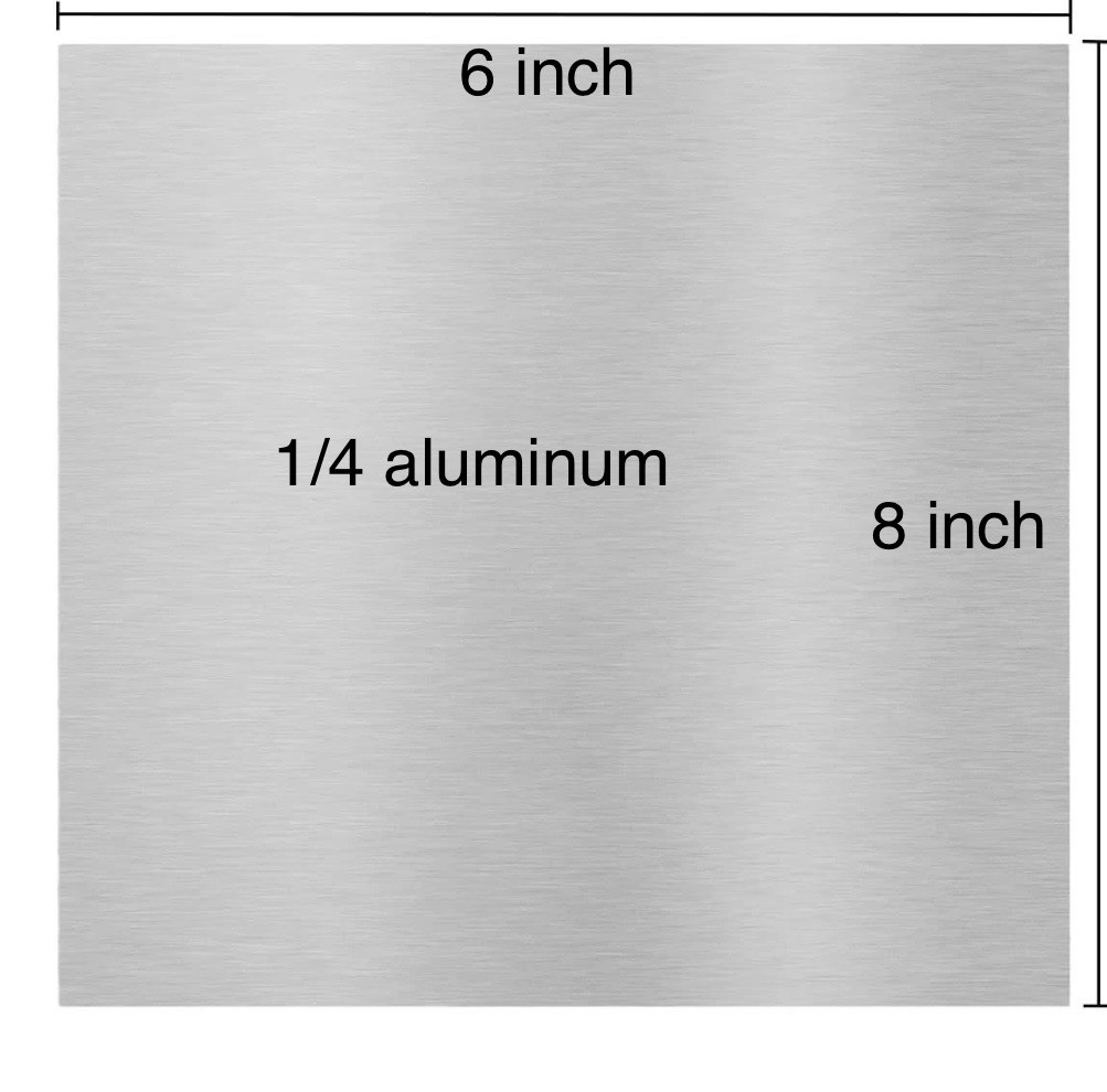 Aluminum Plate 1/4”х 6”х 8”