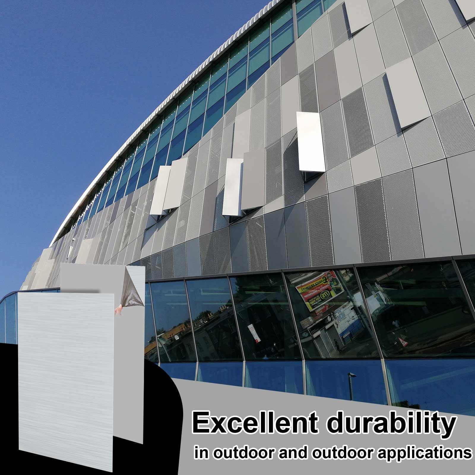 2 Pcs Aluminum Composite Panel 1/8″ Thick Rectangle Sheet for DIY Crafting, Brus