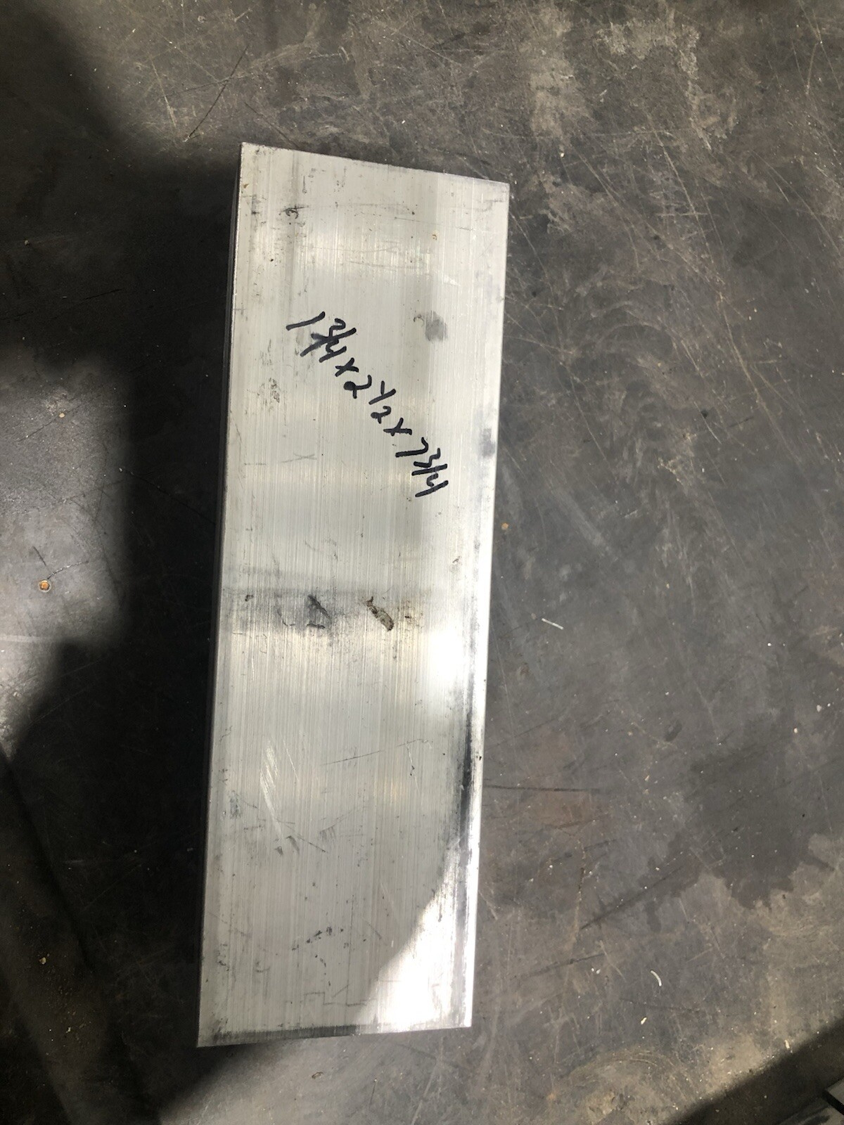 1-3/4” x 2-1/2” ALUM. 6061 FLAT BAR SOLID 7-3/4” Long Bar Stock Left Over Stock
