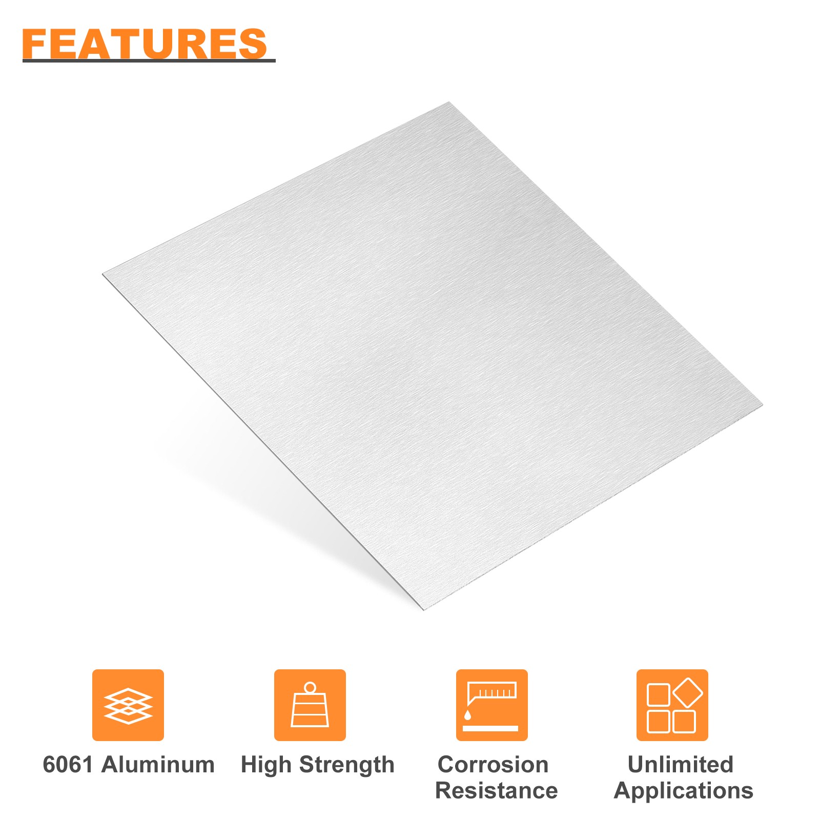 4 Pack 100x100x0.4mm Rectangle 6061 Aluminum Sheet Flat Metal Plate Stock