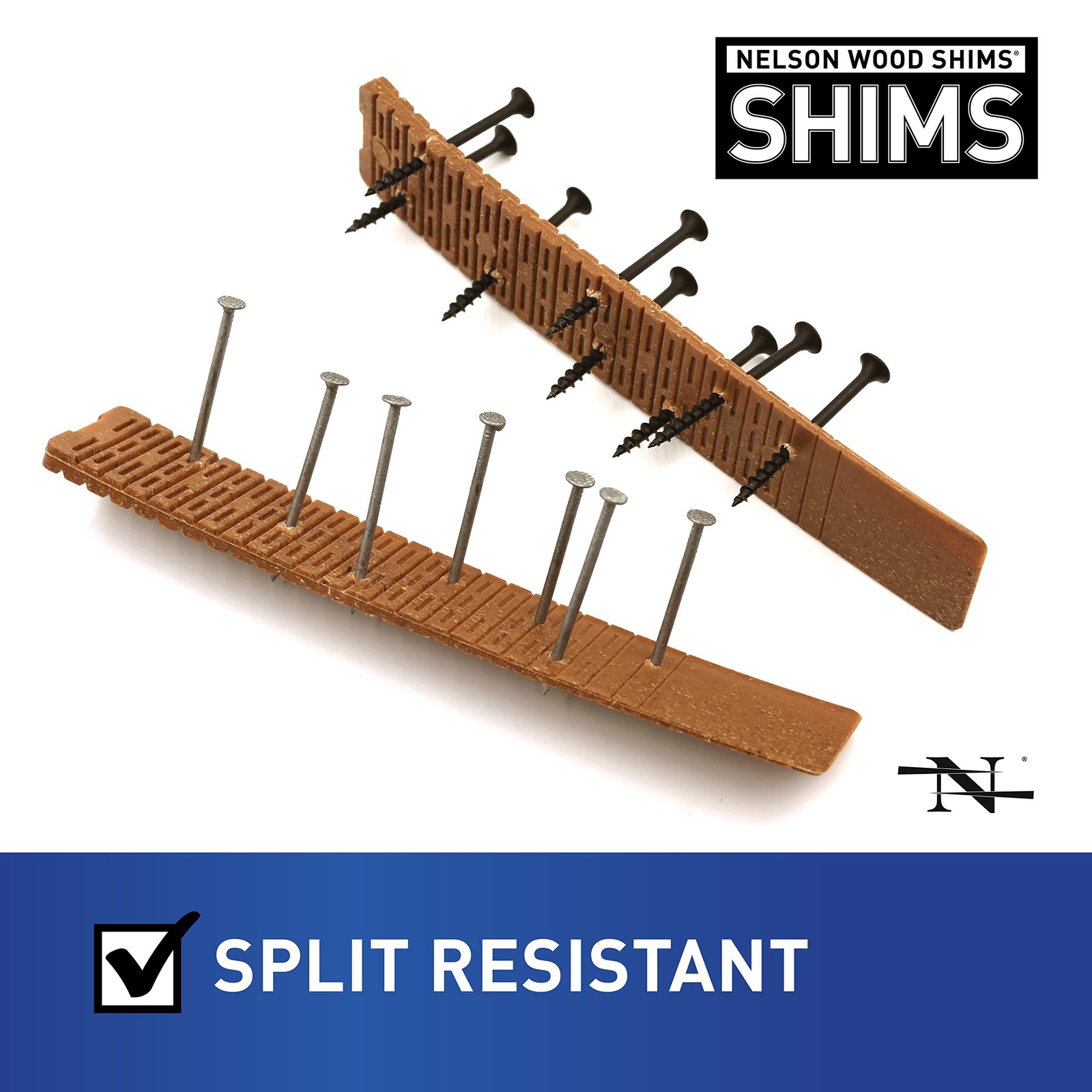 Nelson Wood Shims 8inch Composite Bundle 2 Pack total 24 Shims Durable And Wat