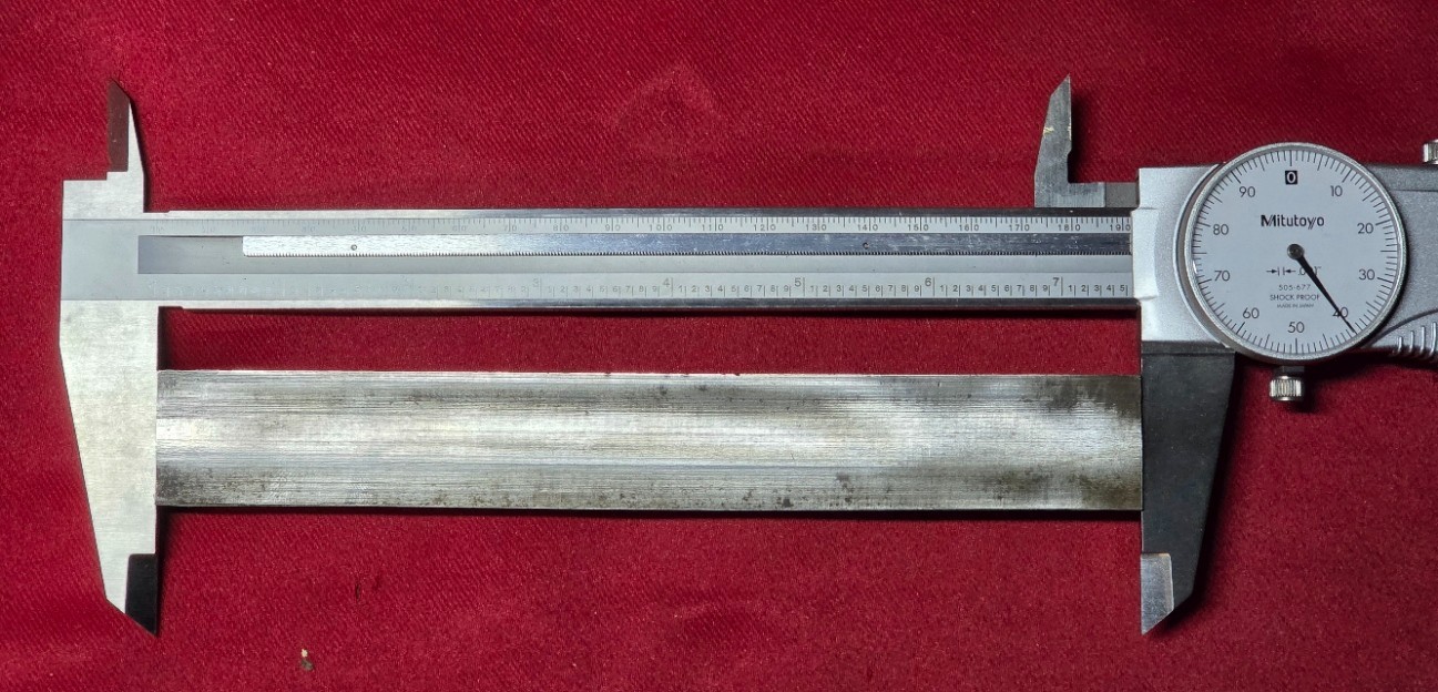 D2 Tool Steel Block Billet 7.54″ L x 1.35″ W x 0.420″ Thick, 15.2 Oz.
