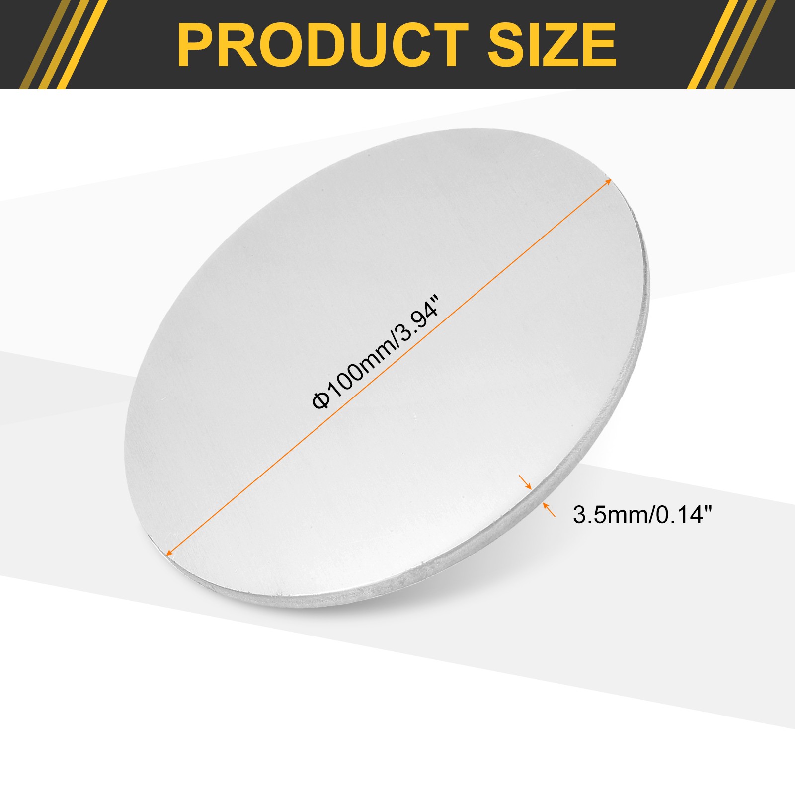 Aluminum Disc 4″(100mm) Dia 0.14″(3.5mm) Thick Round 6061 Aluminum Sheets