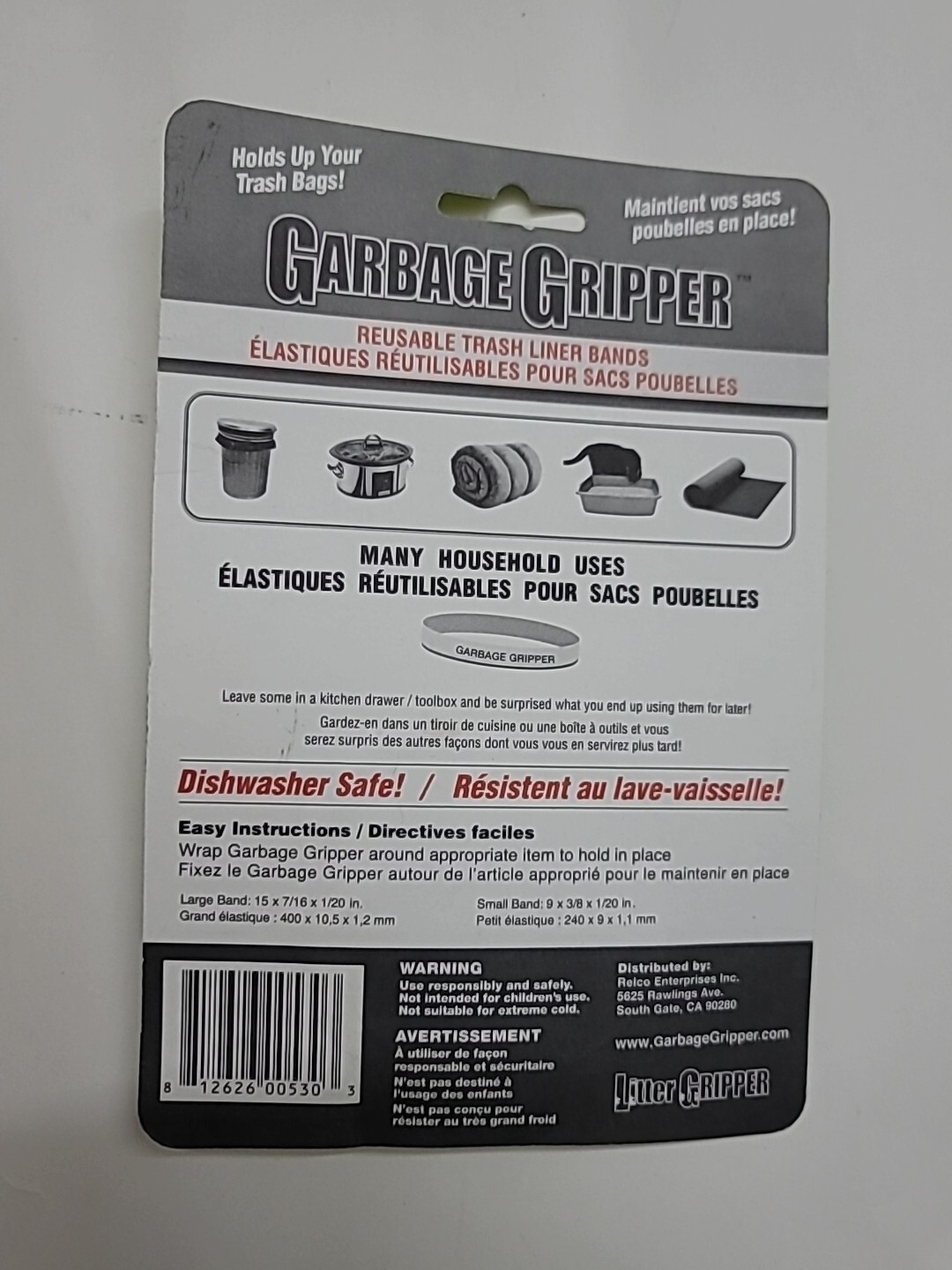 Garbage Gripper Reusable Trash Liner Bands