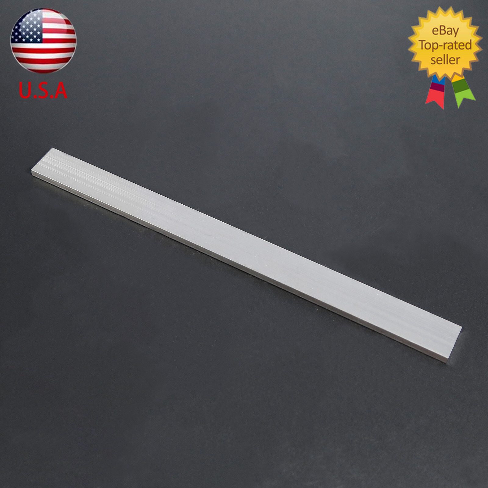 2x Metal T6061 Aluminum Flat Plate Sheet Stock Length 300mm Width 25mm Thick 6mm