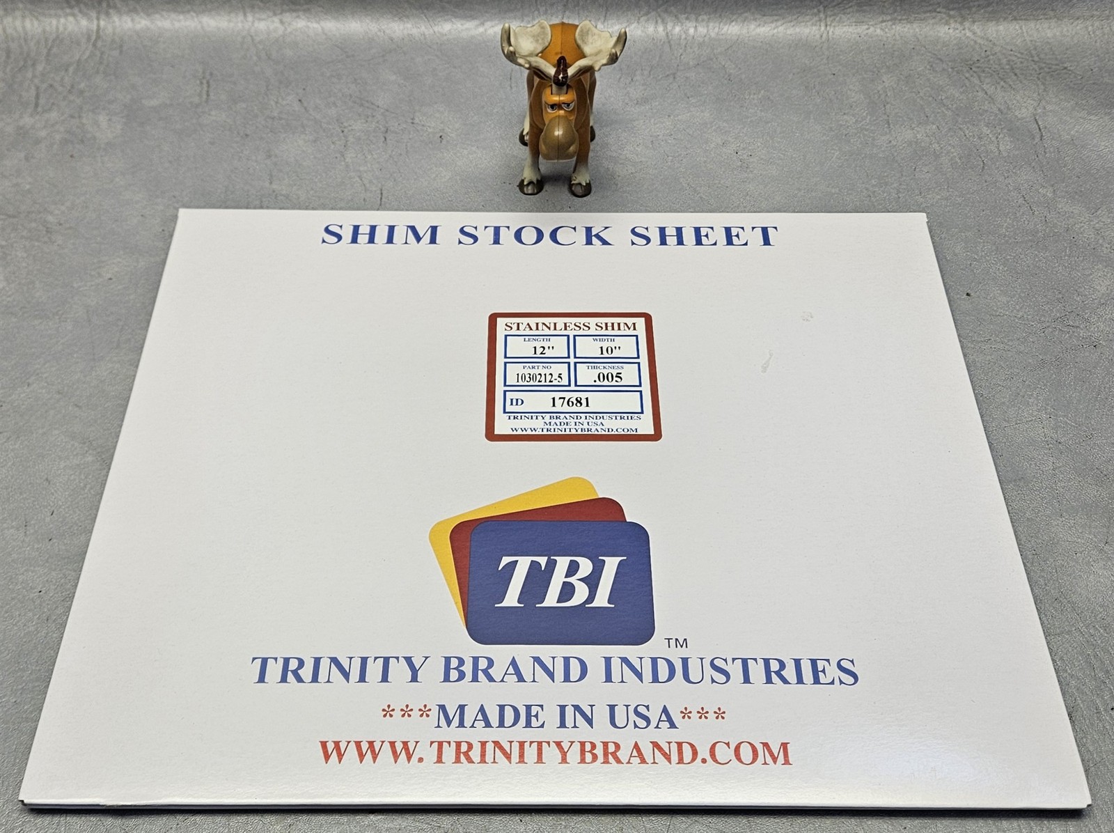 TBI 1030212-5 Full Hard Stainless Steel Shim Flat Sheet 10×12″ 302/304 Lot of 3