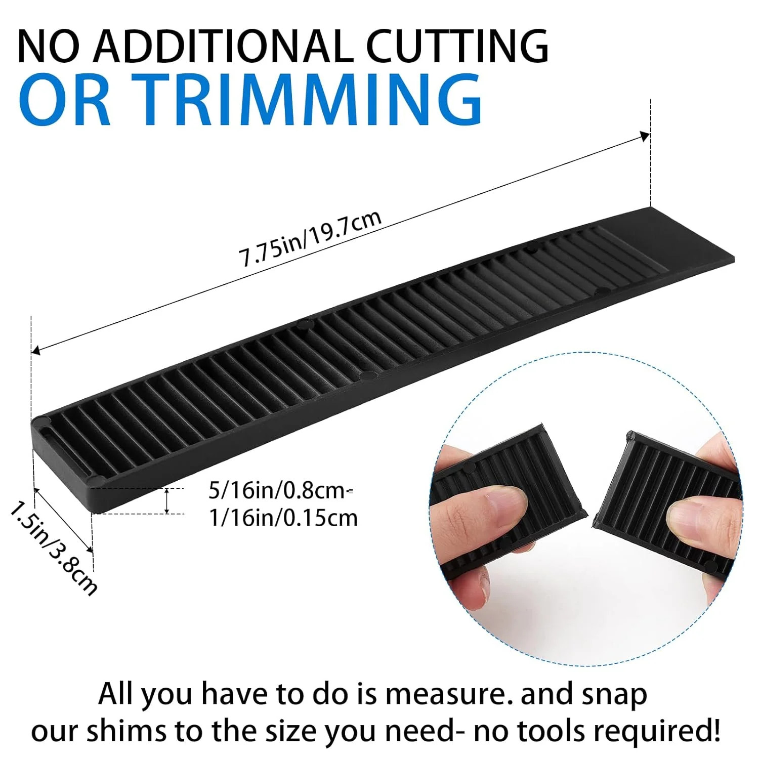 Composite Shims 7.75″ Plastic Wedges (8 Pack) – Extreme Load Support Leveling Sh