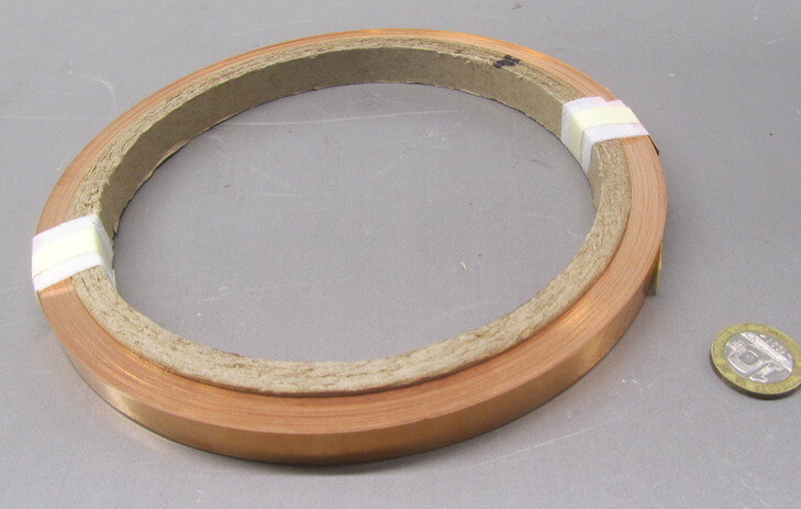 110 Copper Foil Soft Temper .007″ Thick x 1/2″ Wide x 100 Foot Length