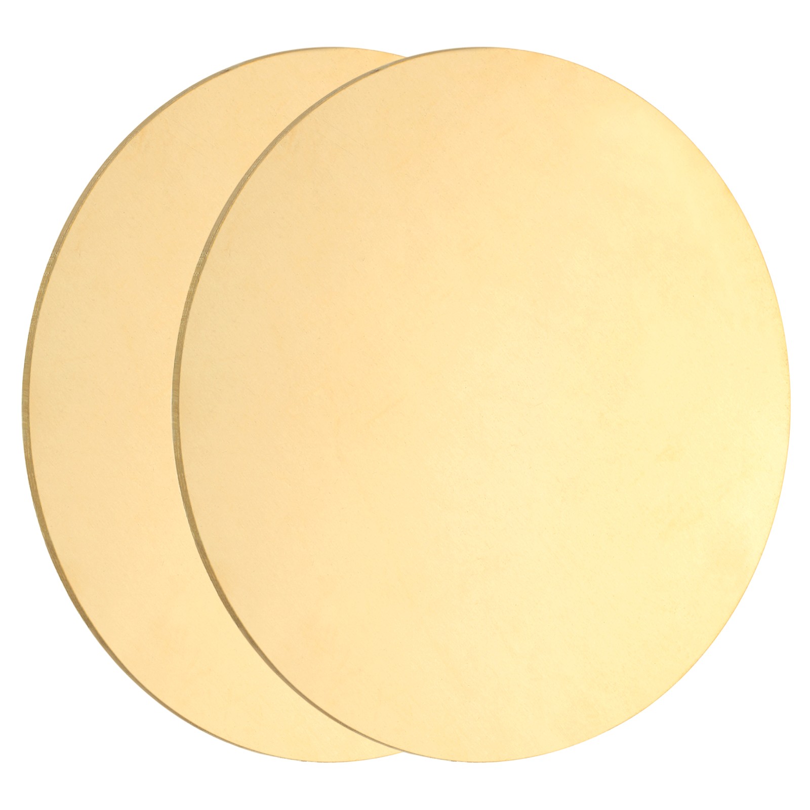 2pcs Brass Sheets, 0.06″ Thickness x 3.15″ Diameter Brass Round Plate, Yellow