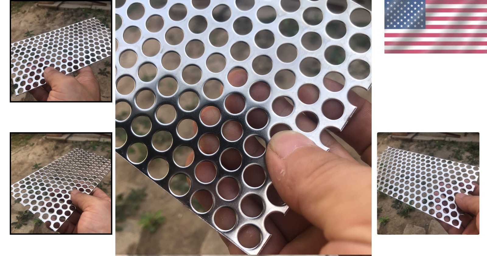 Stainless Steel Perforated Metal Sheet 7.8″x3.9″