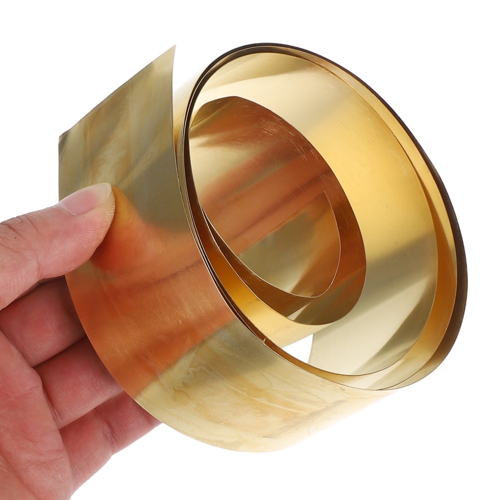 1 Pack Reusable Brass Foil Sheet Golden Metal Plate for Lab Jewelry and DIY