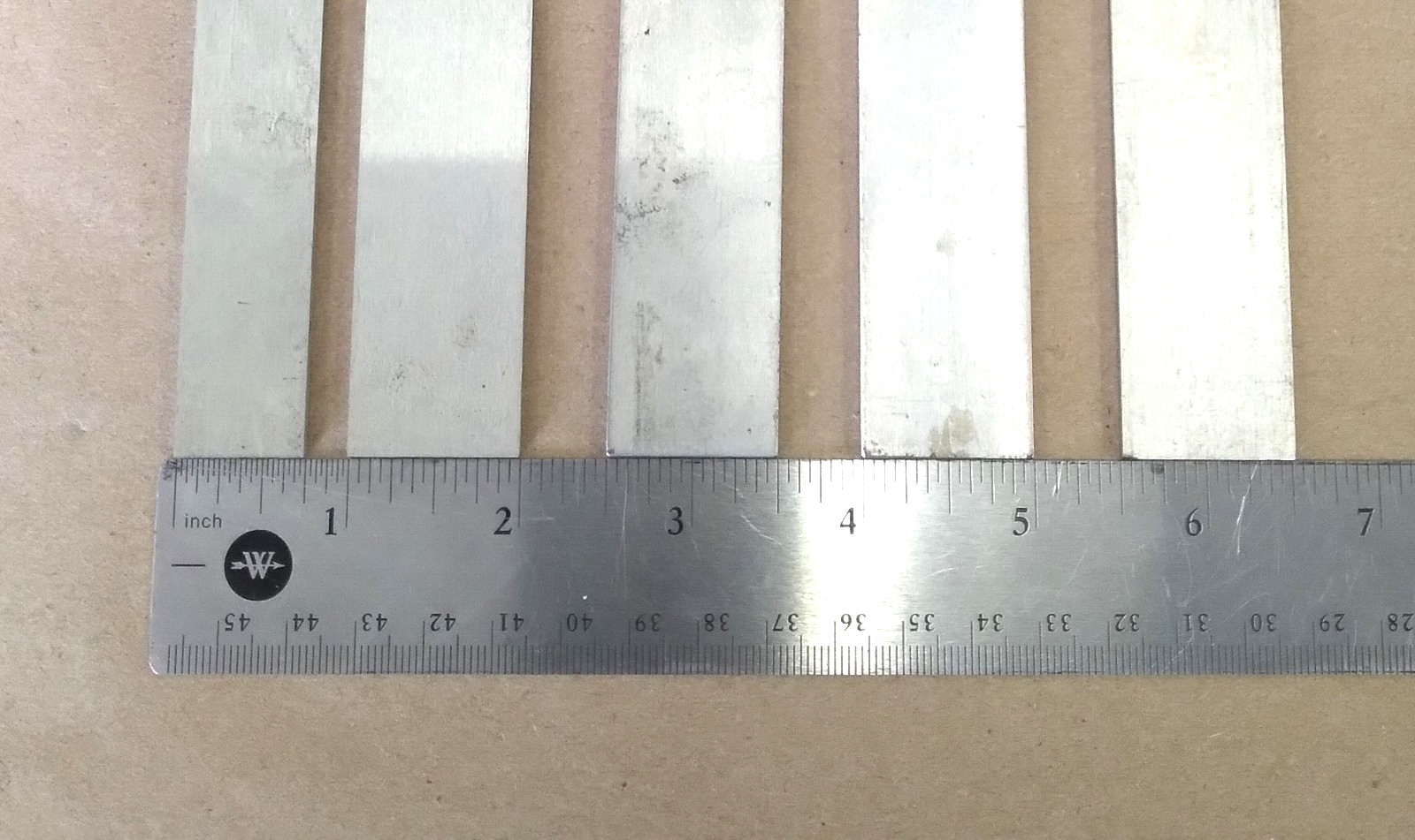 TOOL STEEL SHEET 3/32″ FLAT GROUND STEEL LOT OF 5 VARIOUS LENGTH & WIDTH