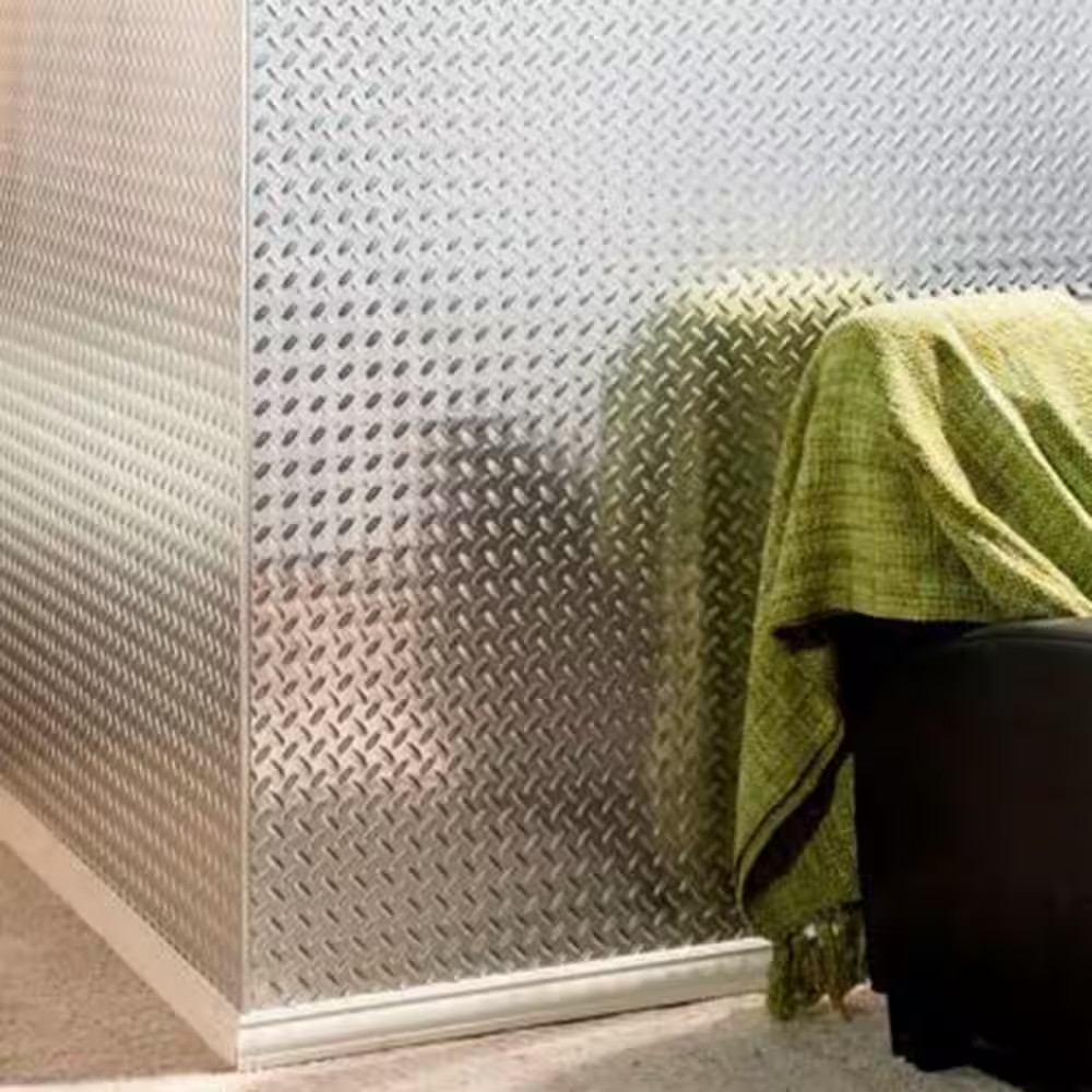 Heavy Weight 36 In. X 36 In. X 0.063 In. Diamond Tread Silver Aluminum Sheet Met