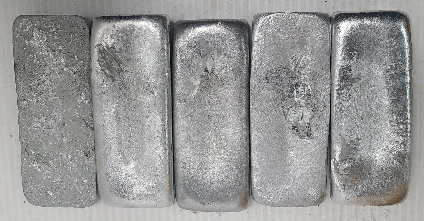 Aluminum Ingots bars for casting 4.8 Pounds