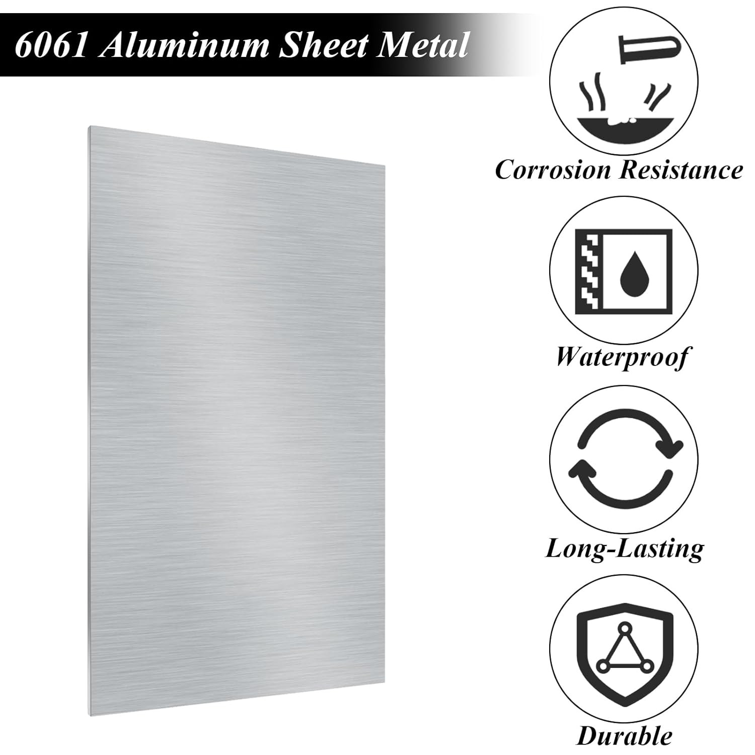 2 Pack 12 X 6 3/16″ Thickness Aluminum Sheet Metal 6061 T6 Flat Plain Plate