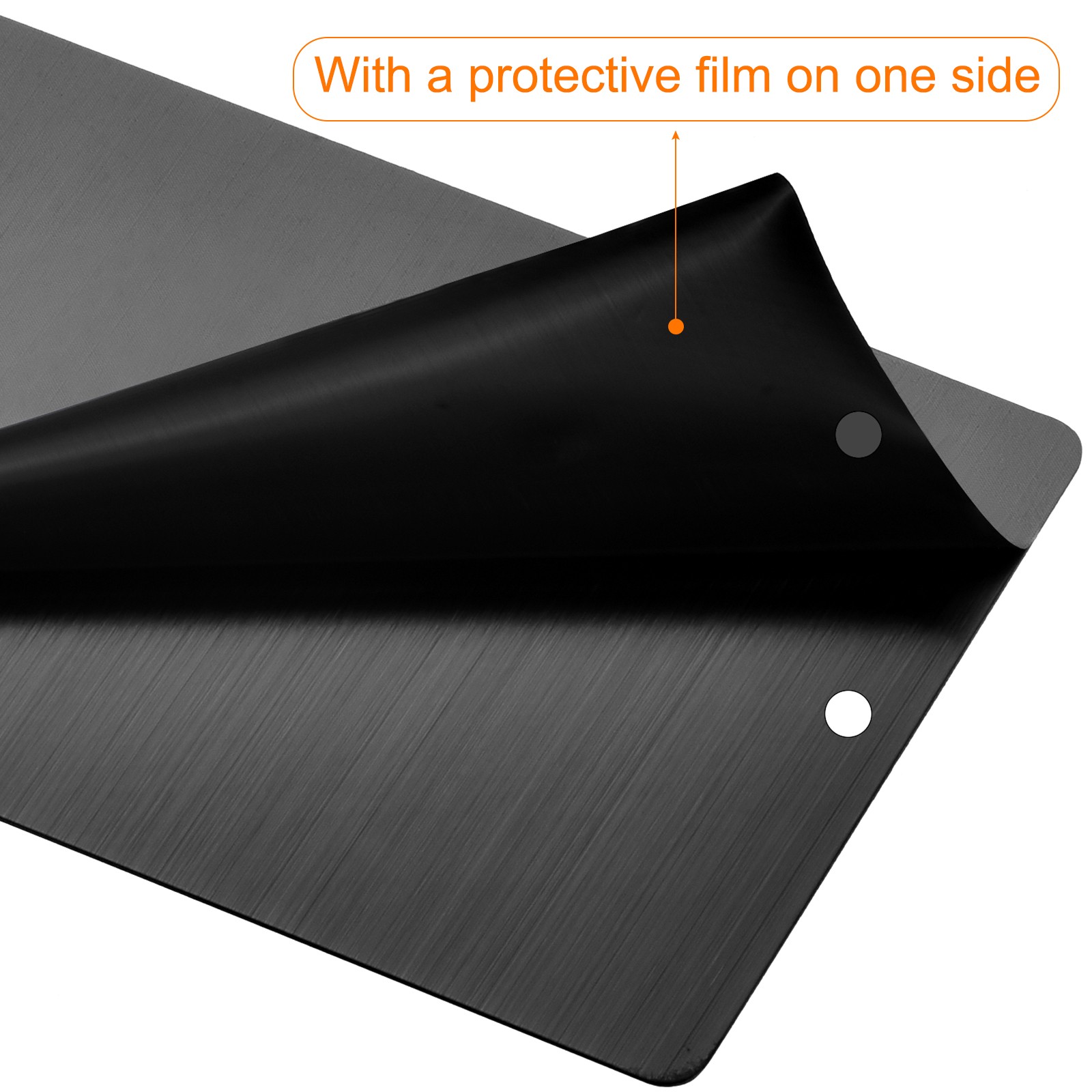 50x22x0.4mm Brushed Stainless Steel Blank Metal Card with Hole Dark Gray 35Pcs