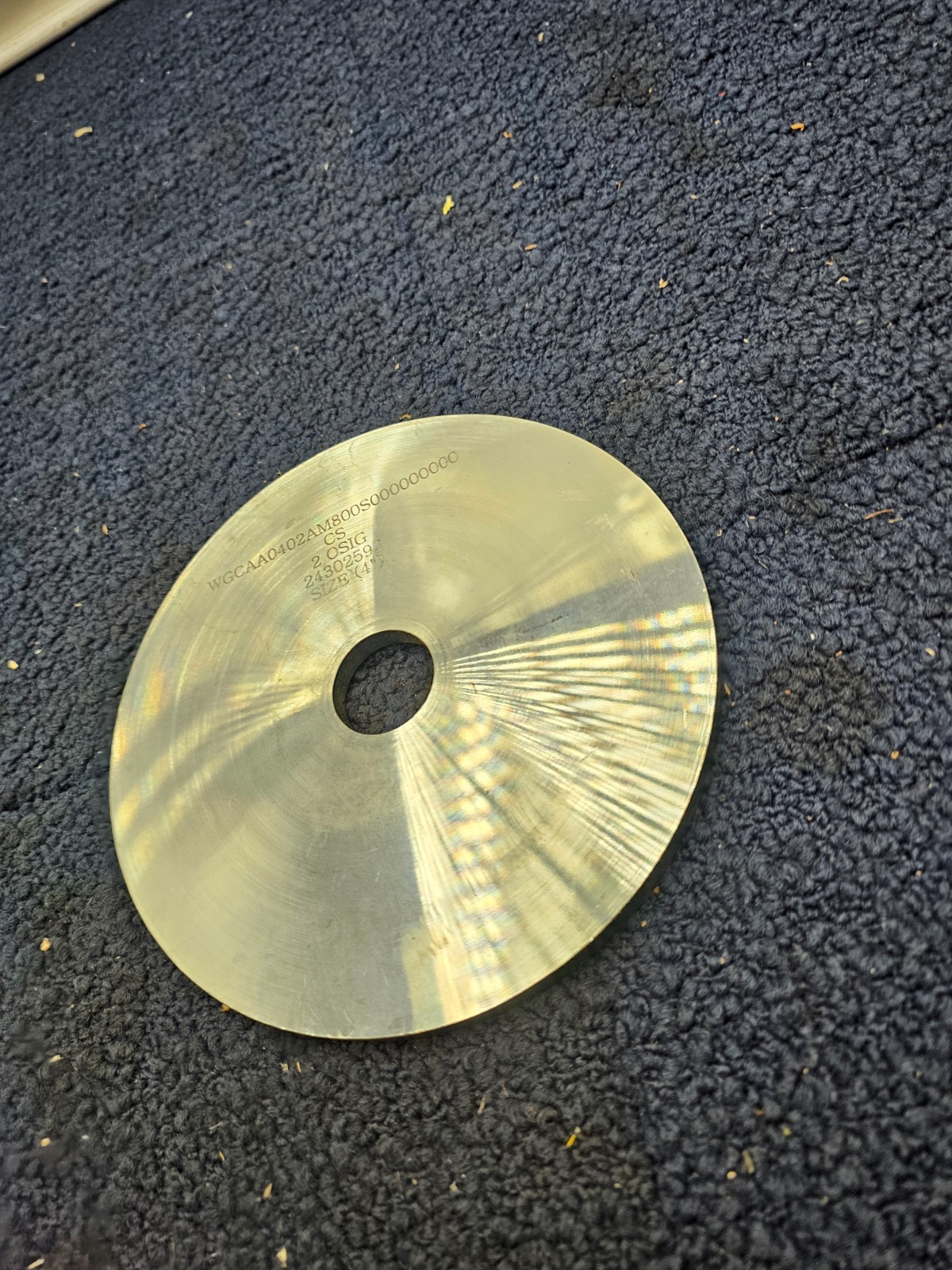 (QTY 7) Round Steel Plate 1″ ID, 6-5/8″ OD, CS 2 OSIG 24302592 Size 4″