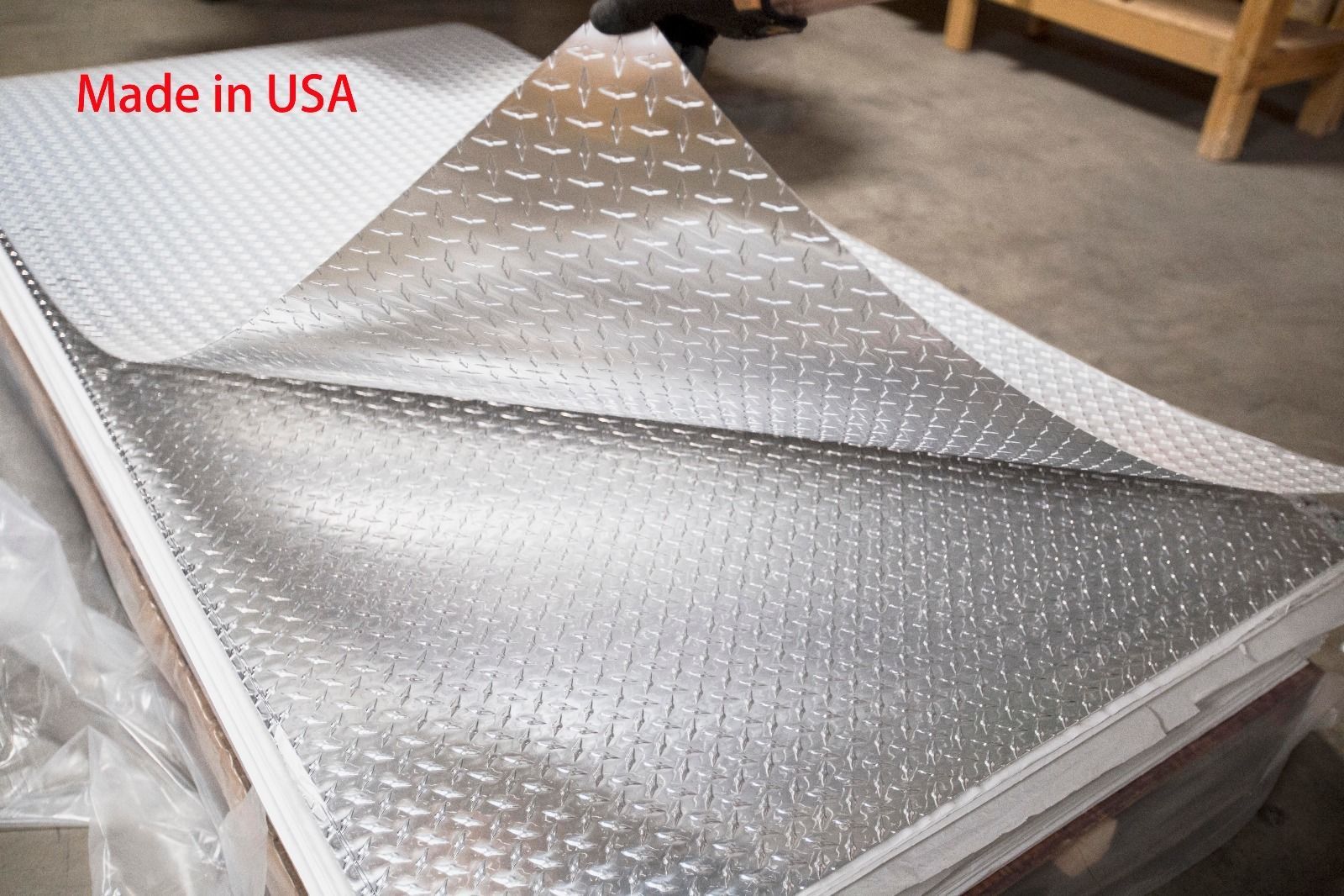 Embossed Aluminum Diamond Plate 0.025″ x 48″ x 120″ (4’x10′) – 1 PC