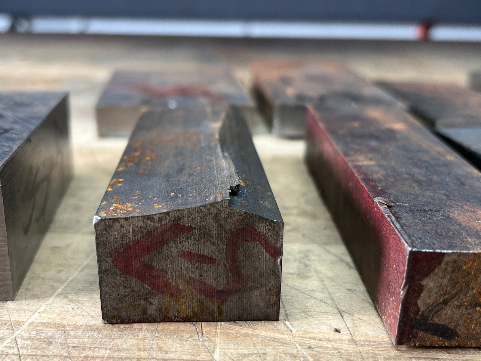 S7 Tool Steel flat bar stock lot various size cut offs 35 lbs