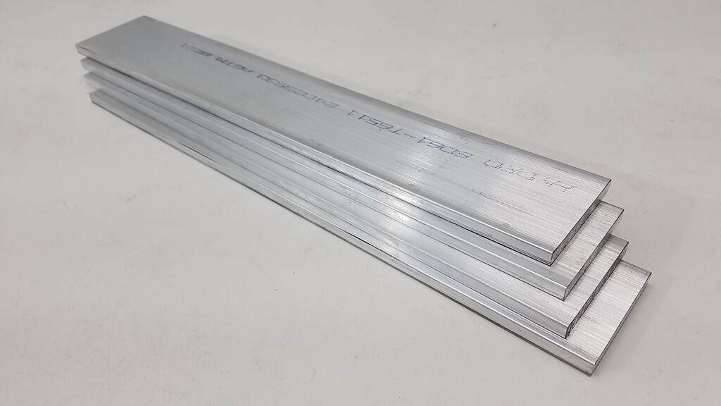 6061 Aluminum Flat Bar, 1/4″ x 2″ x 12″ long, Solid Stock, Plate, Machining, 2pk