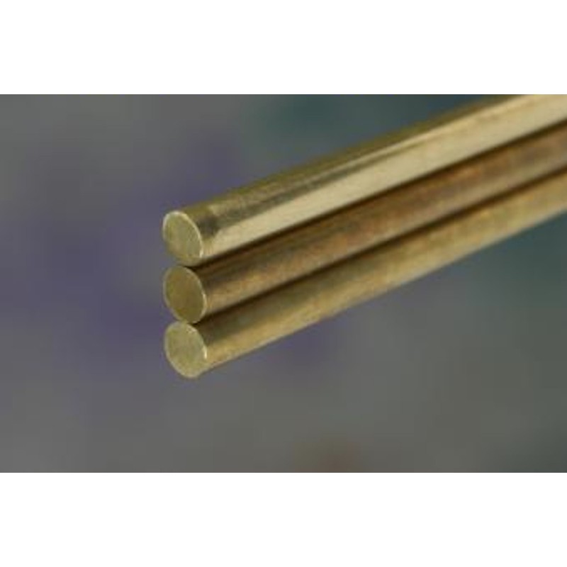 K&S 8159 Brass 0.014 in. Thick Round Tube 0.020 O.D. x 12 L in.