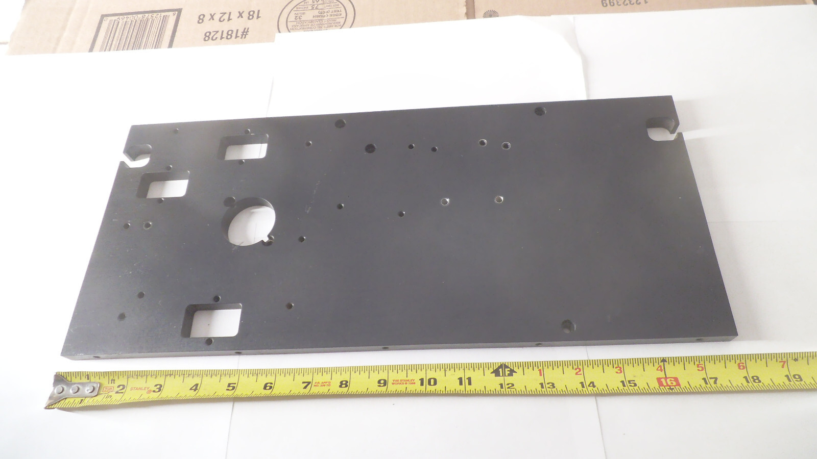 Anodized Aluminum plate 17-3/4″ x 7-3/4″ x point 515″ thick