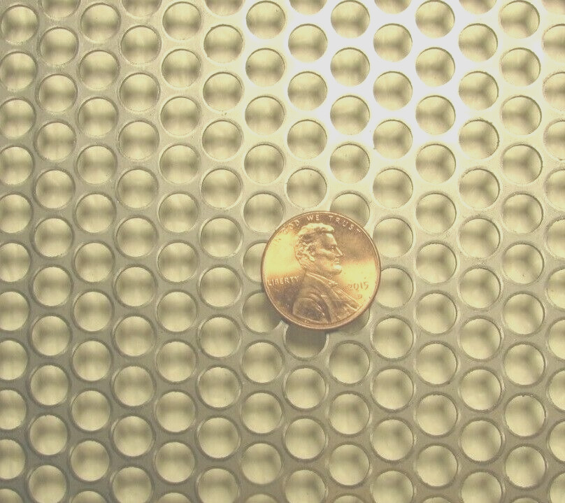 1/4″ HOLES–16 GA.-(0598)-304 STAINLESS STEEL PERFORATED SHEET—10-1/4″ X 24″