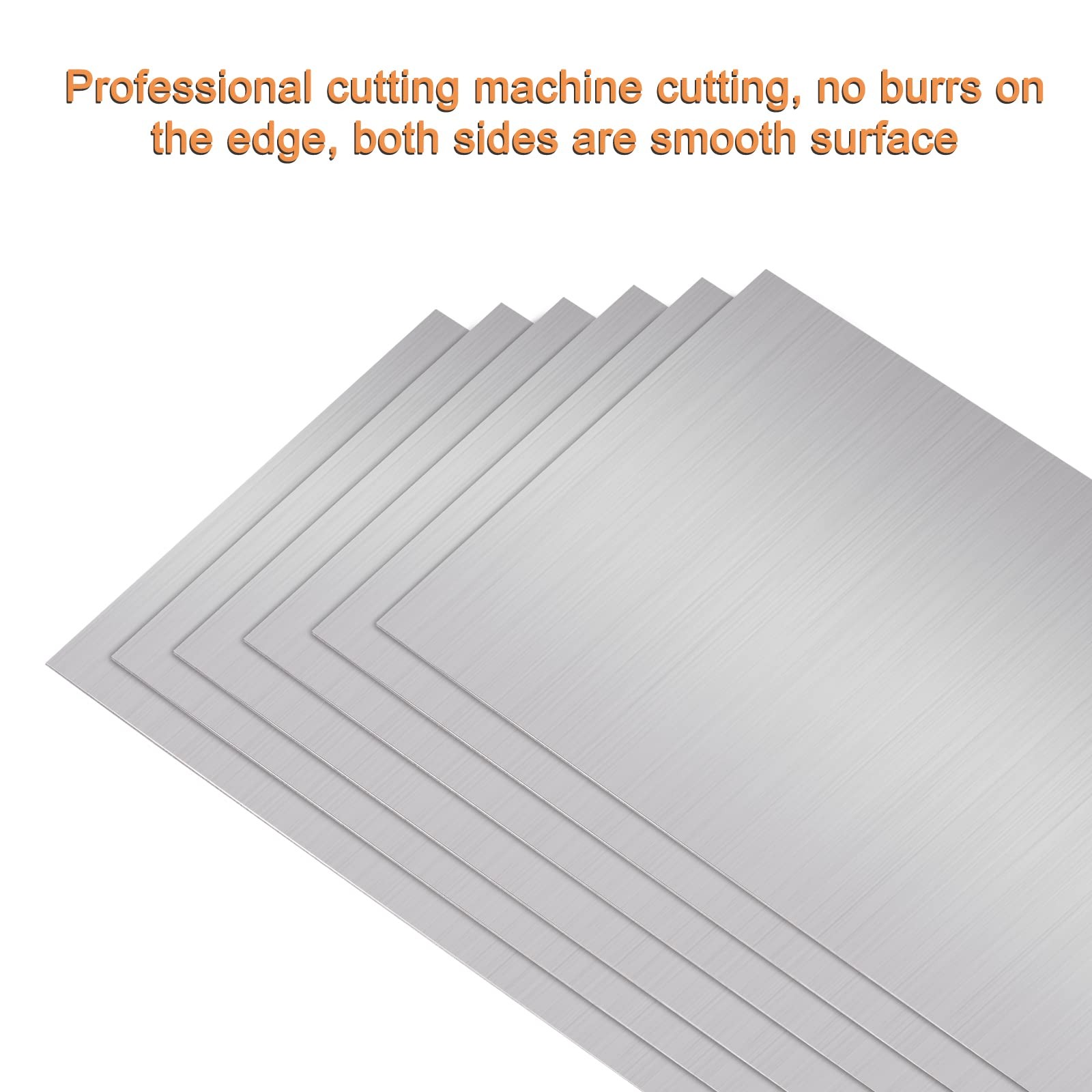 BENECREAT 6pcs Aluminium Metal Sheet, 6×12 inch Rectangle Flat Inch