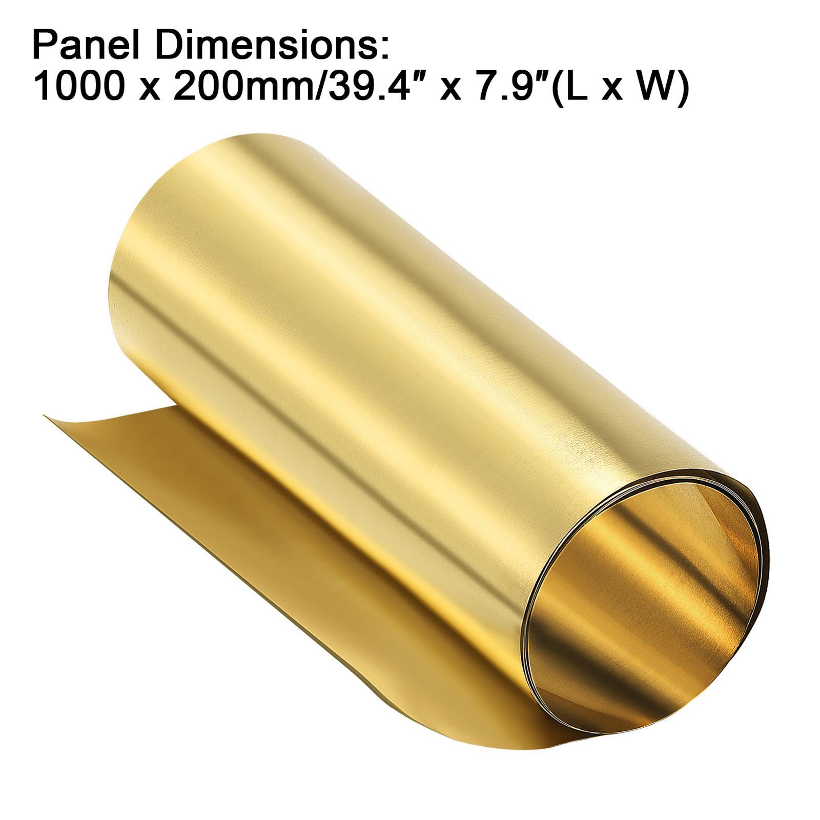 Brass Sheet Roll Metal Foil Plate 39.4“ x 7.9” x 0.004“