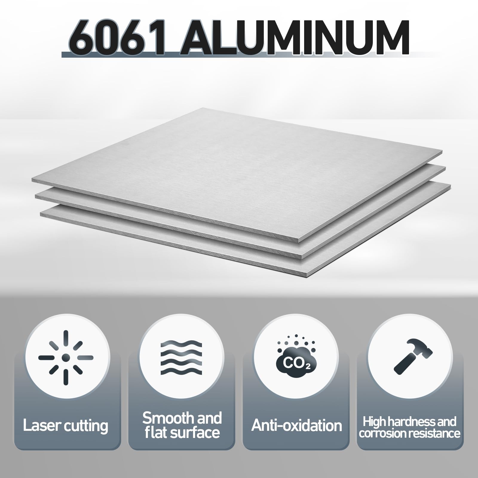 2 Pcs 6061 Aluminum Sheet Metal Plate 15 X 15 X 1/8 Inch Hickness Heavy Duty Pla