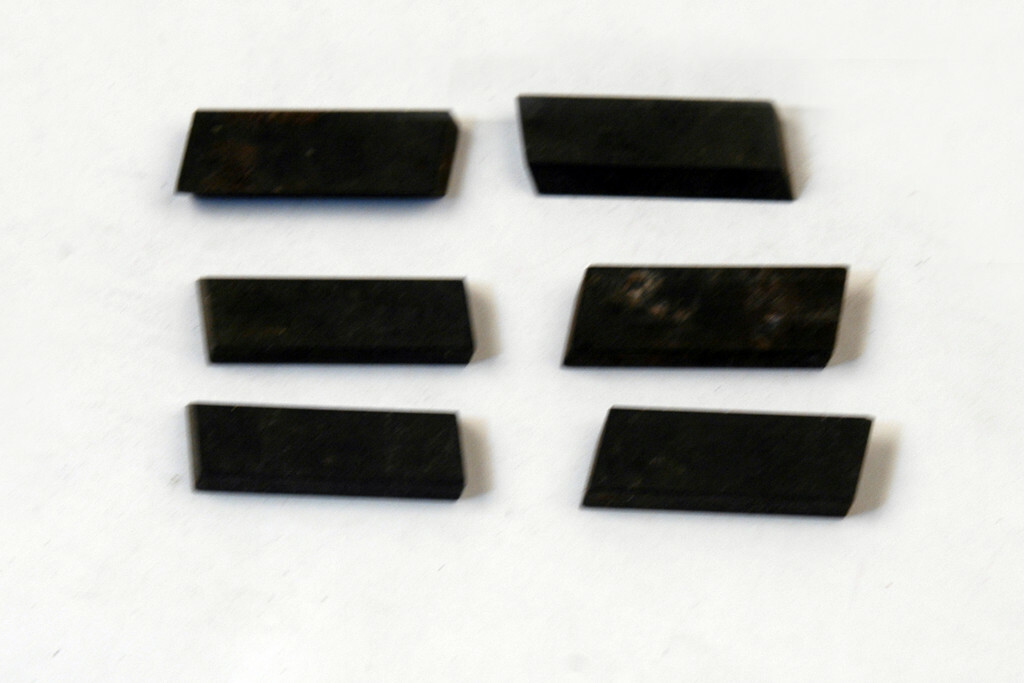 .130 X .380 X 1.040 PARALLALGRAM LOT OF 6 PCS CARBIDE GR UNK (K-1-3-5-18)