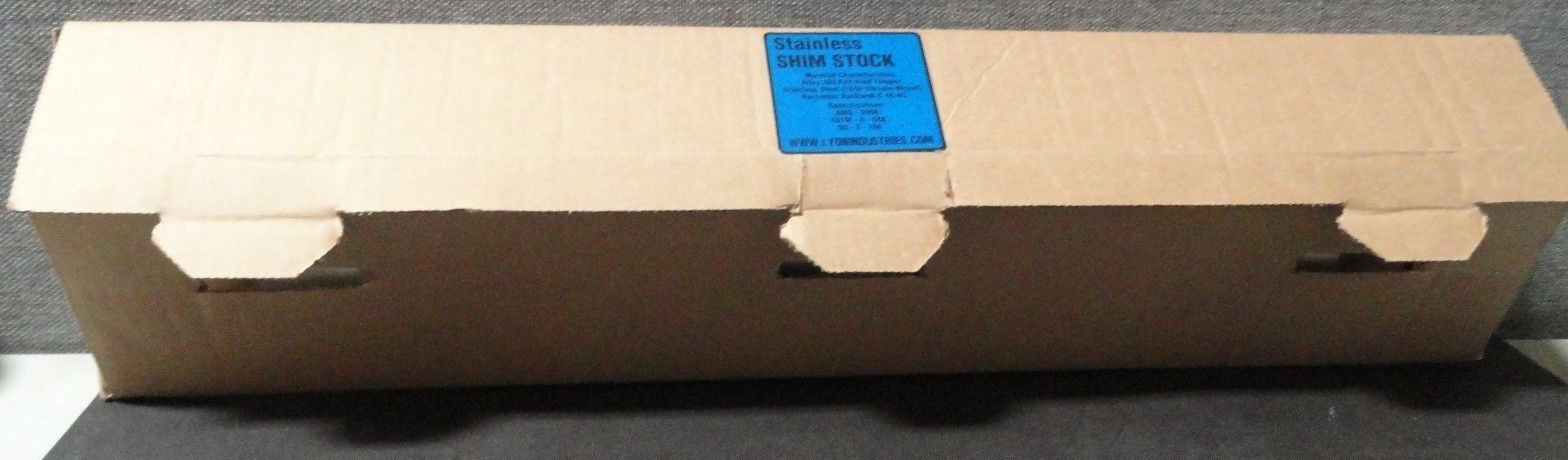 302 Stainless Steel Shim Stock, Solid, #2B Smooth Finish, H04 Temper, ASTM A666/