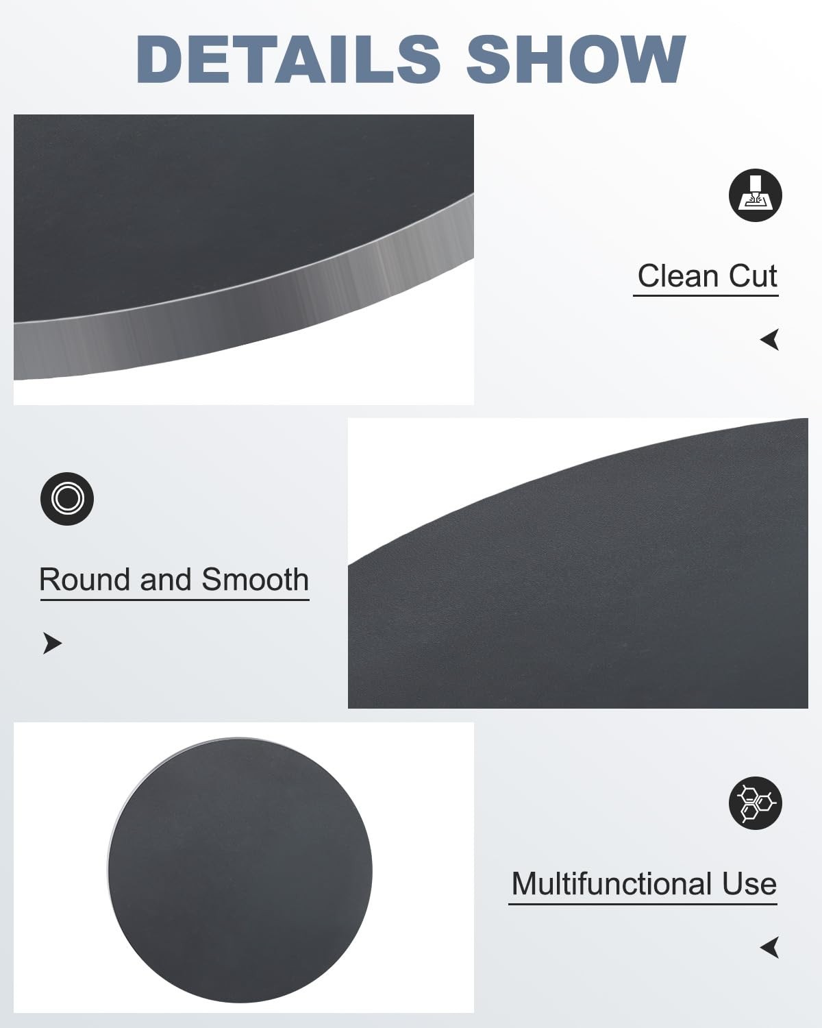 WENHUALI Hot Rolled Steel Plate 1/4″ x 4″ Diameter x 4″, Metallic Color