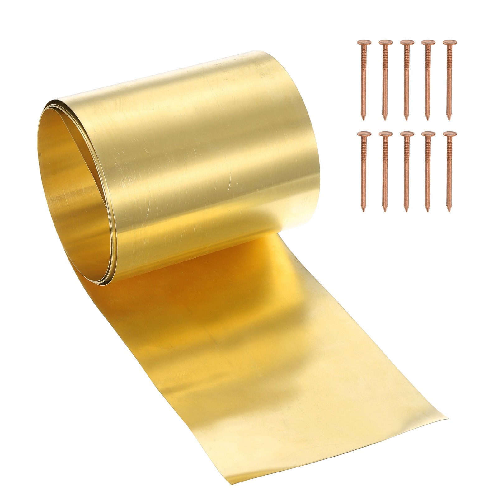 Brass Sheet Roll 5.9″ x 39.4″ 28 Gauge(0.3mm) Thickness for DIY (1 Pack, Brassy)