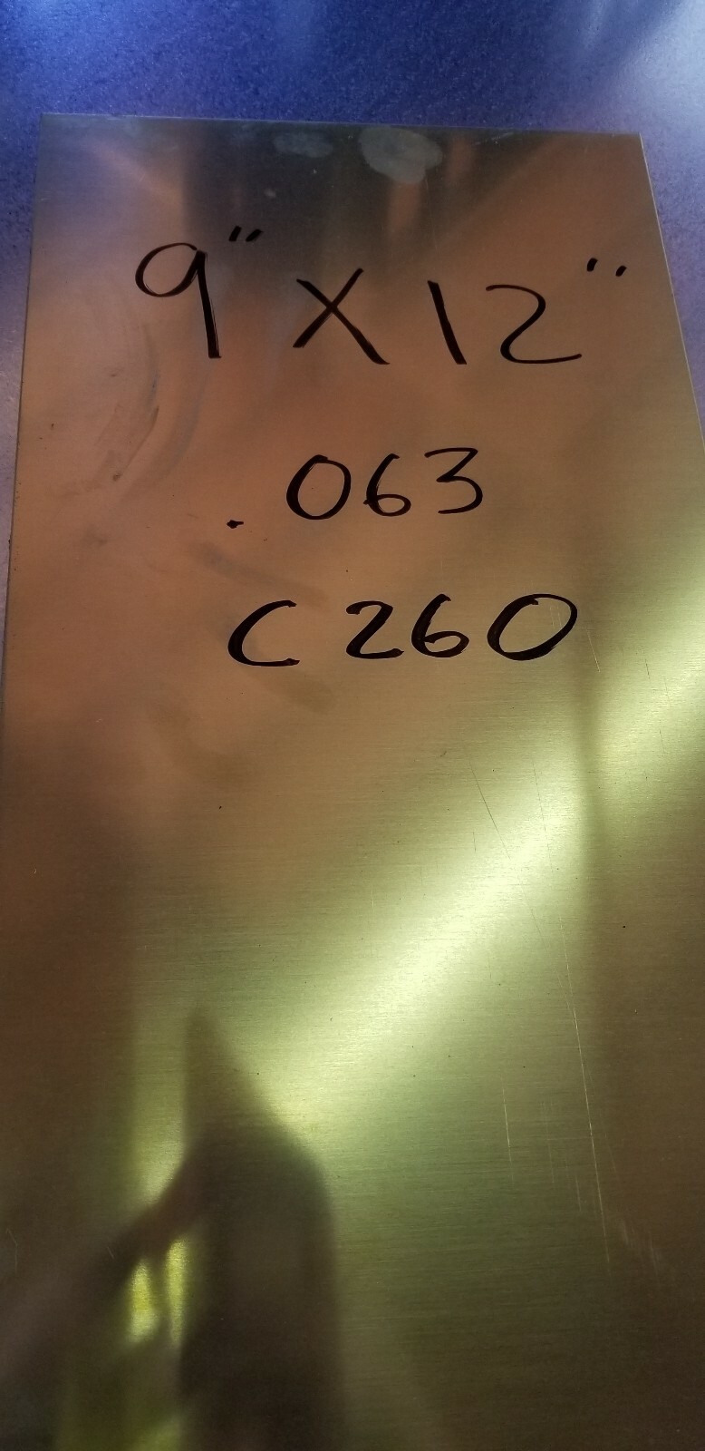 .063″ Brass C260 9″X12″ (QTY 4)