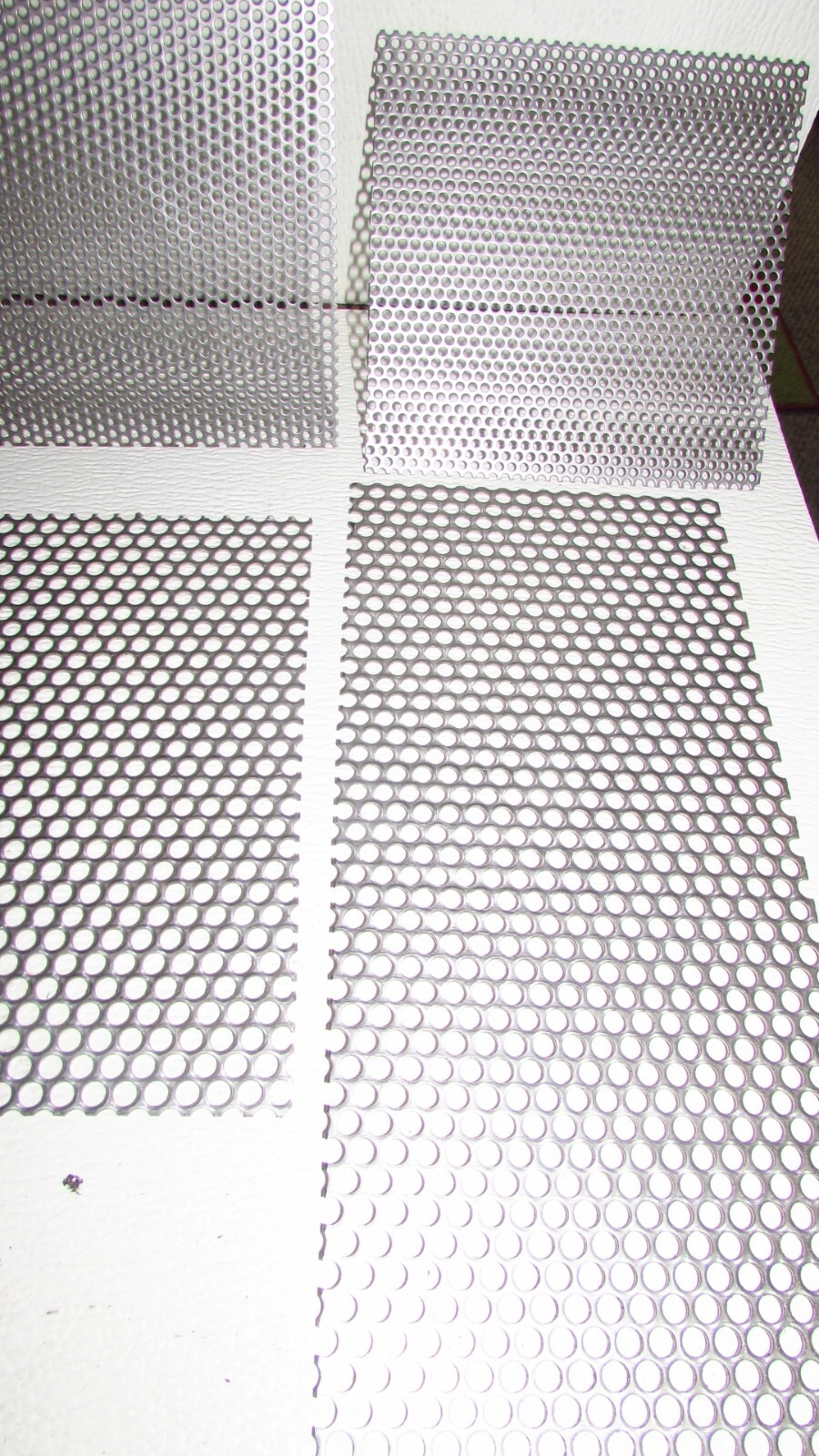 PERFORATED SHEET DROP OFF LOT–8 PIECES –1/8″ AND 1/4″ HOLE