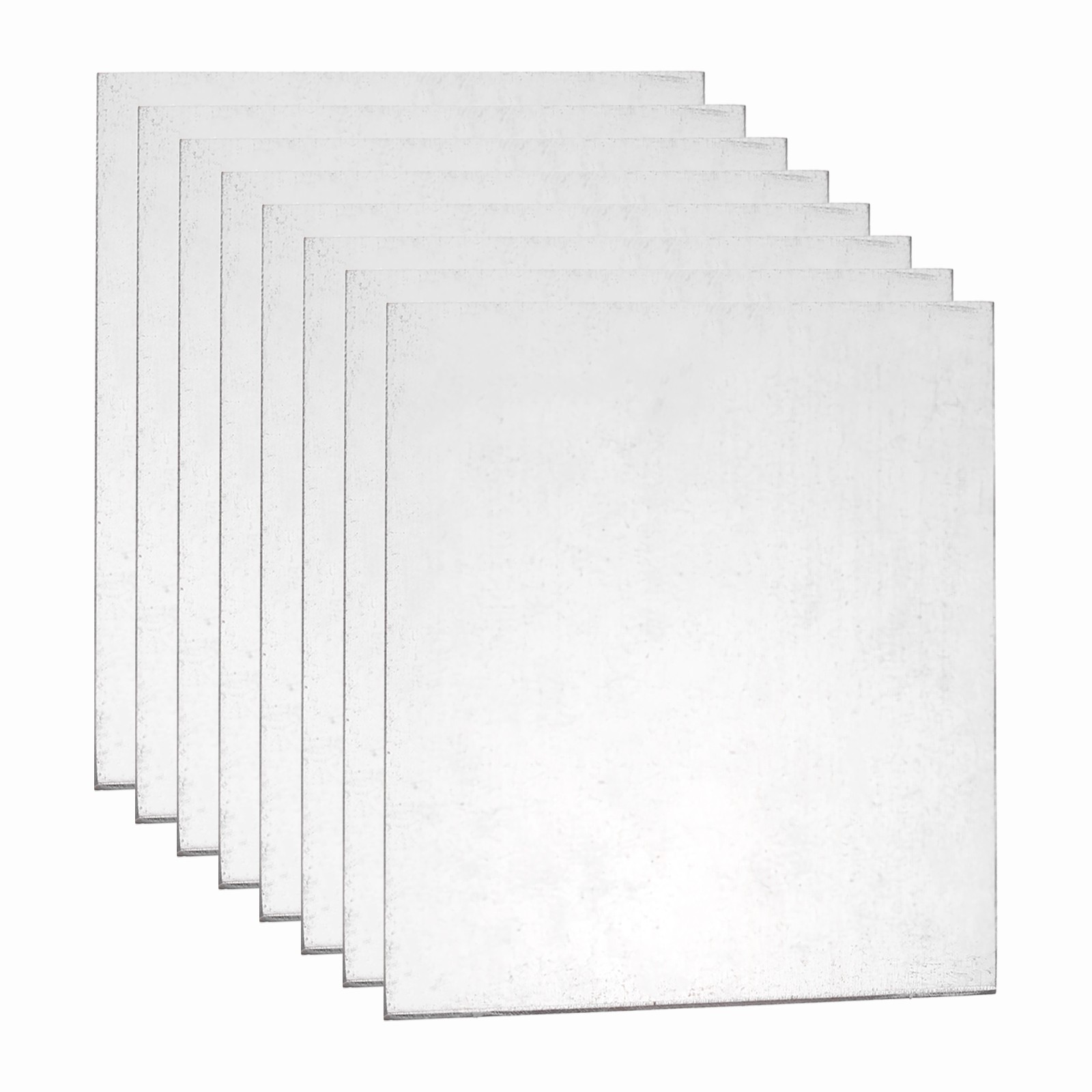 8Pcs 1/16″ Hot Rolled Steel Sheets 2″ x 2″ Steel Plate Base Silver,