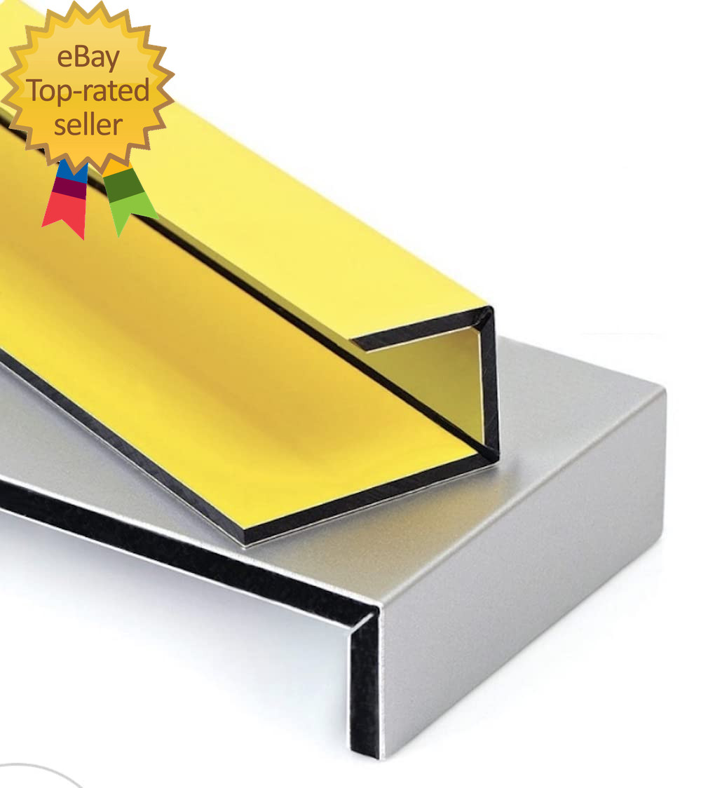 Aluminium Composite Panel Brushed Silver 24 In. X 60 In. X 1/4 In.