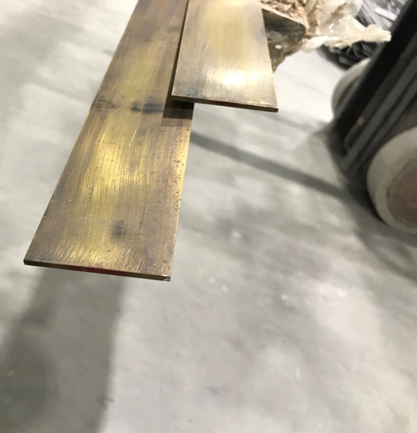 Solid Brass Flat Stock -.0938″ Thick x 2.5” Width x 6ft Length – Rectangle Strip