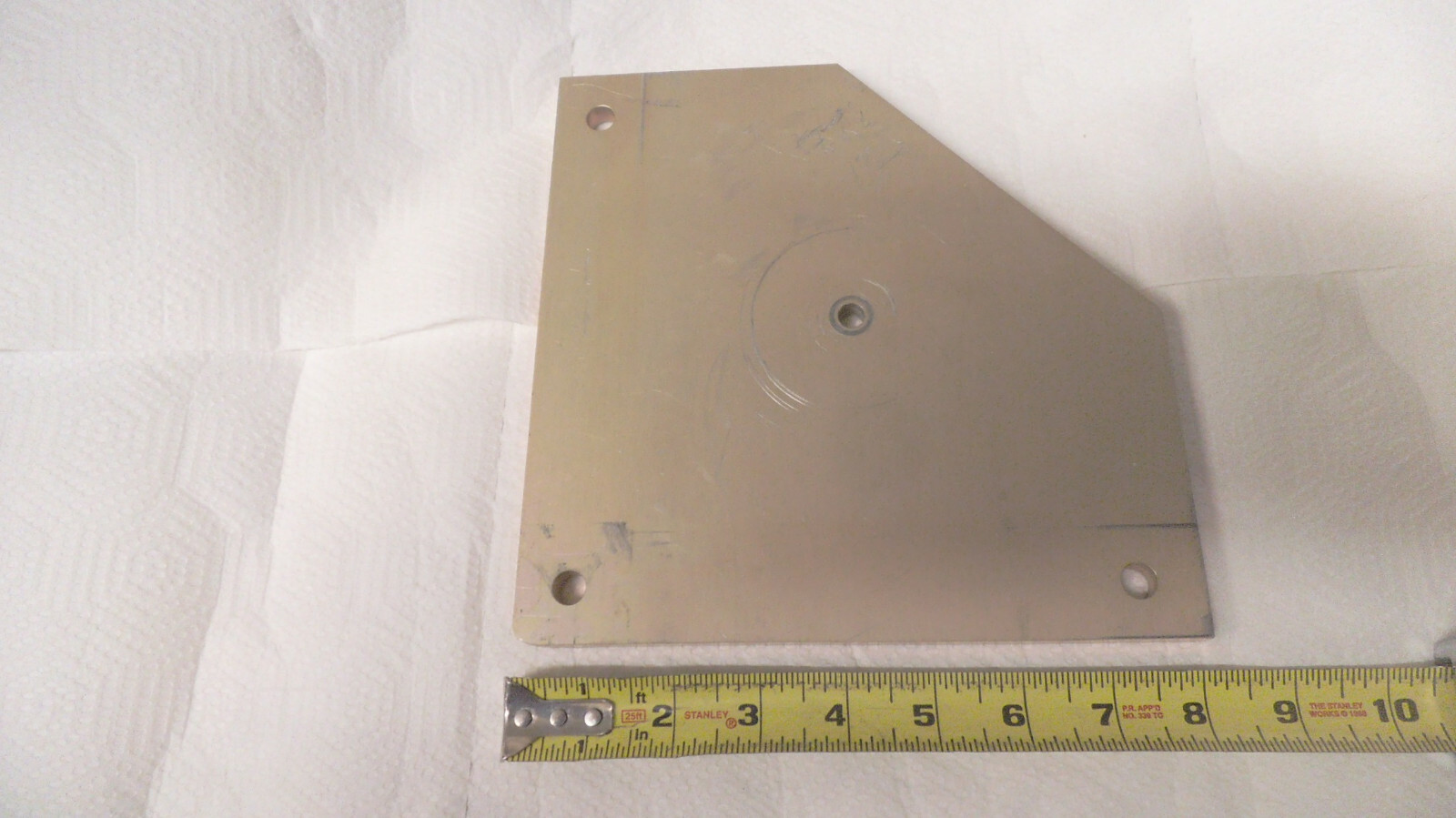 Aluminum plate 8-1/16″ x 8-1/16′” x point 386 thick