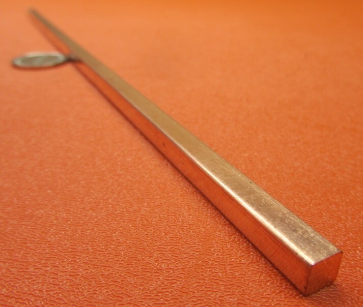 110 Copper Square Bar H02, 1/4″ Thick x 1/4″ Wide x 12 Inch Length