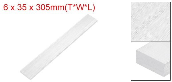 Square 6063 Aluminum Flat Bar, 1/4″ Thickness 1-3/8″ Width 12″ Length