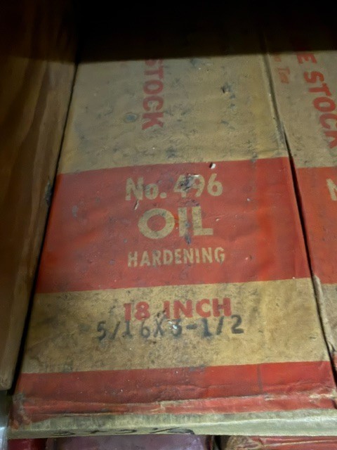 Starrett 5/16 x 3-1/2 x 18″ No. 496 Oil Hardening Ground Flat Stock – Rust – Old