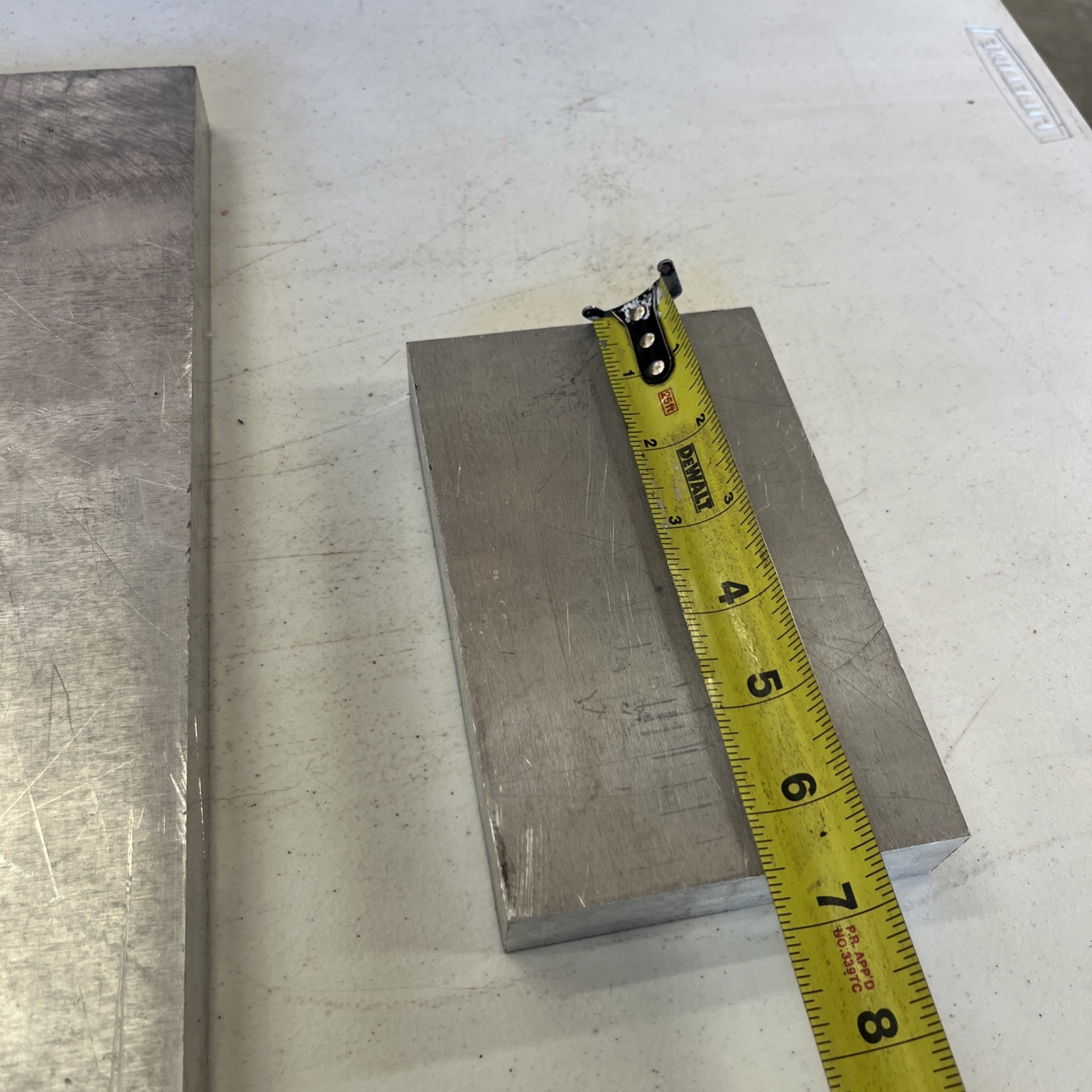 1″ thick Aluminum Lot Of (2). 6 7/8 “X 13 1/8 “X 1” And 4 1/8”x6 1/2”x 1”.