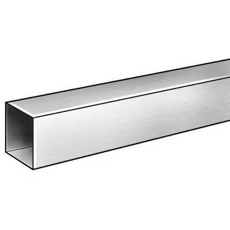 Zoro Select T4s1.5X.180-240 Sq Tube, 304Ss, 1 1/2 Odx 1 1/8 Id Sq, 6 Ft,
