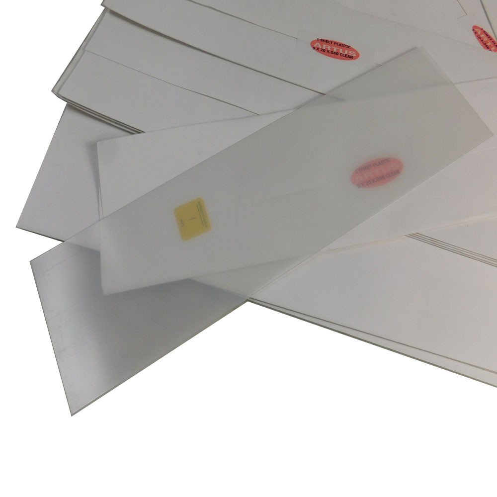 (Lot of 38) Artus Clear Plastic Shims 5″ W x 20″ L Thickness 0.040″ / 1mm