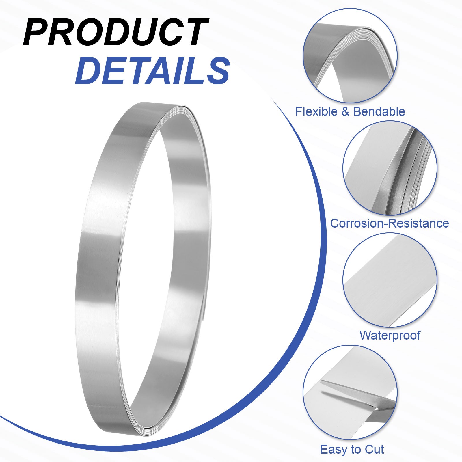 3000mm x 15mm x 0.3mm Aluminum Flashing Roll 1060 Aluminum Metal Roll Sheet