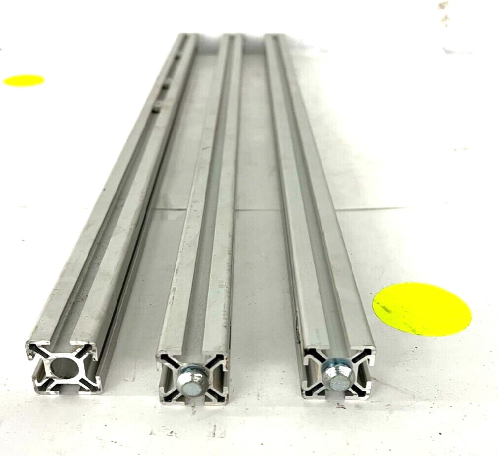 80/20 T-SLOT ALUMINUM EXTRUSION LENGTH 30″ WIDTH 1-1/8″ SLIVER LOT OF 3