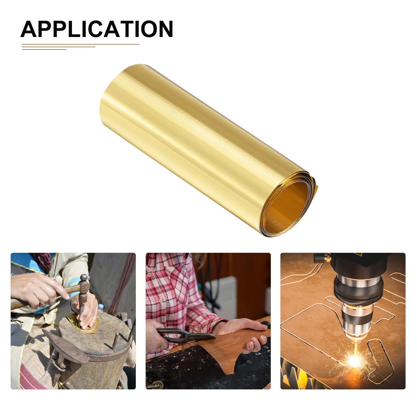 1000x100x0.03mm(LxWxT) Brass Sheets – 1Pack – Good for Making Machinery