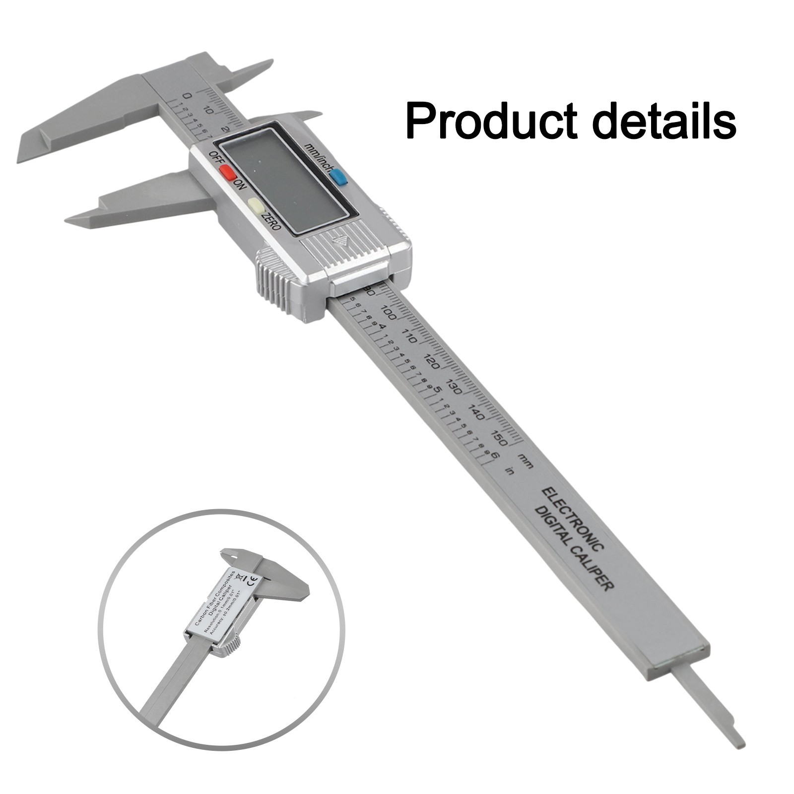 High Precision Digital Caliper 6inch Tool for Various Measurement Needs